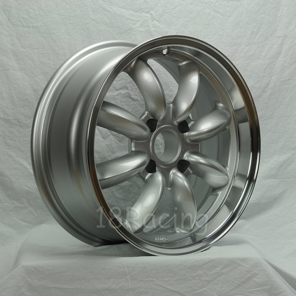 4 PCS ROTA RB WHEELS 16x7 PCD: 4x100 OFFSET: 40 HB:56.1 SILVER WITH POLISH LIP