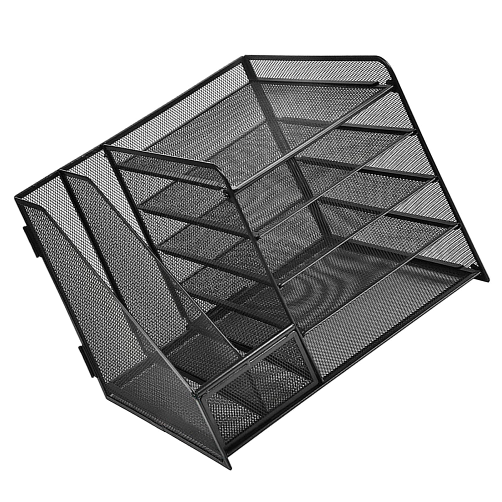 3 organizer multiuso in metallo da scrivania a 5 livelli supporto per riviste vassoio documenti per accessori scolastici organizer da scrivania in metallo