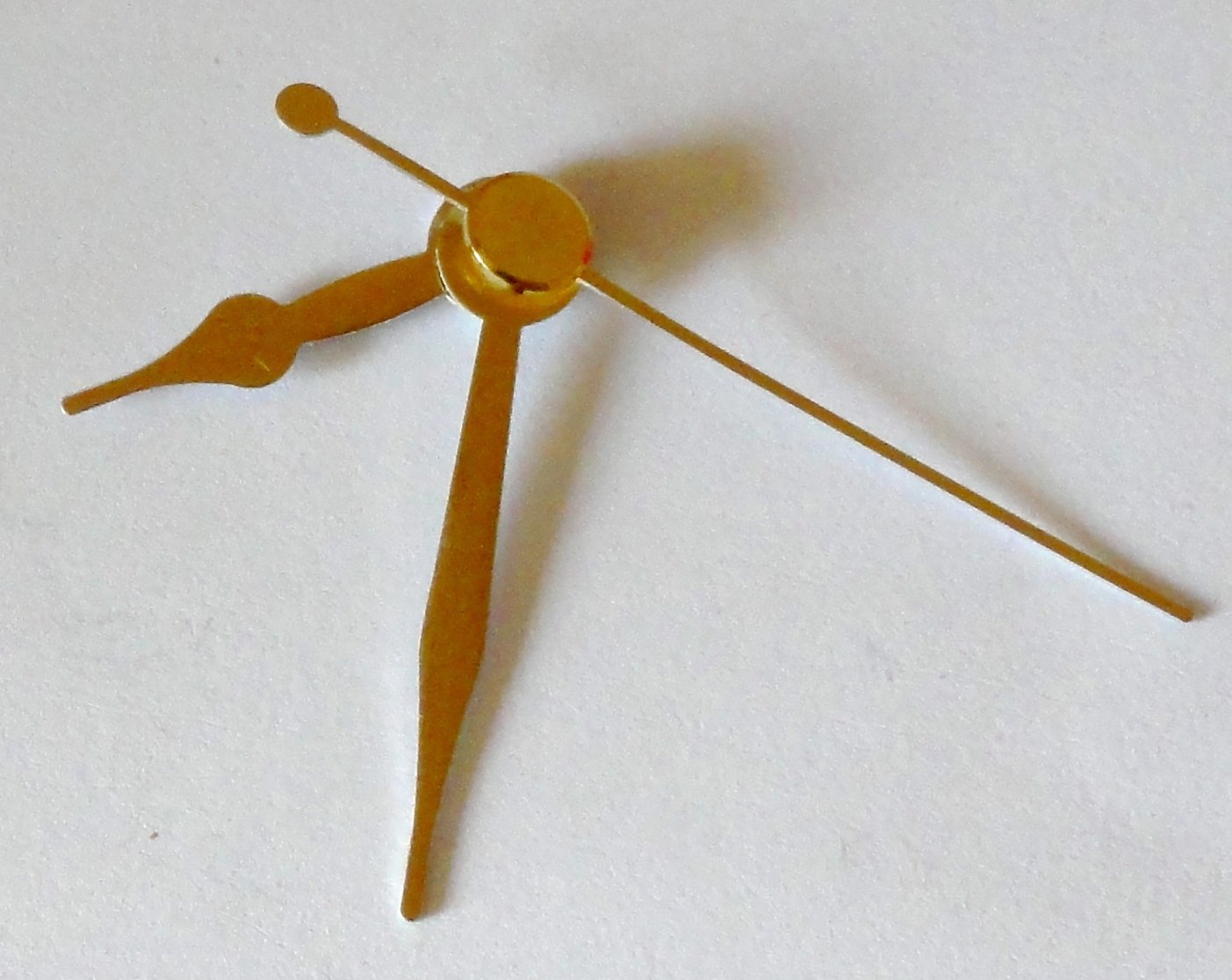 Vinyl Guru of Clock Hands in Black or Gold (Gold, 47mm (from centre spindle to tip of minute hand))