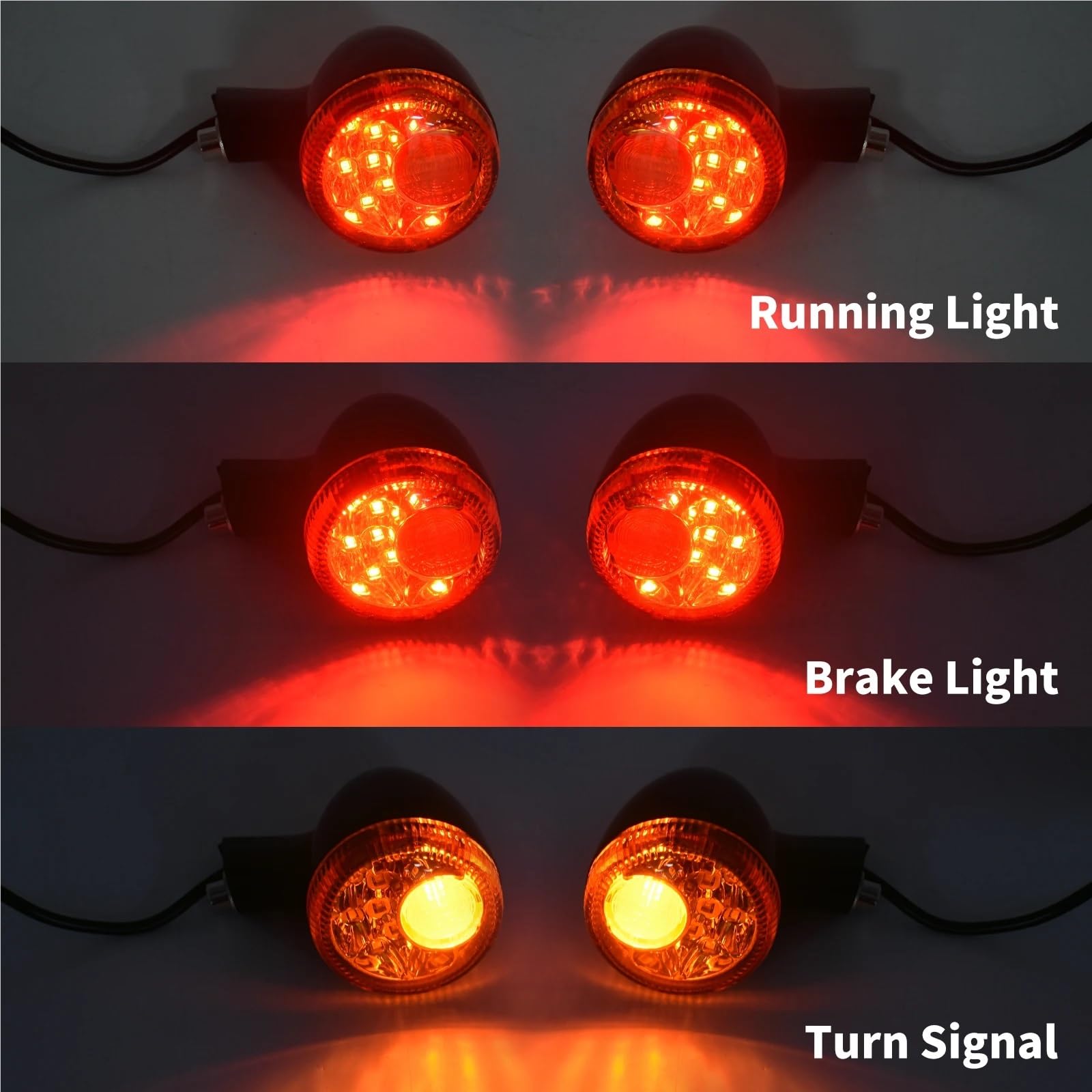 Lampa LED do kierunkowskazów motocyklowych pasuje do Harley Sportster XL1200 883 Iron Forty Eight Super Low 1992-23(Turn Signals Light A)