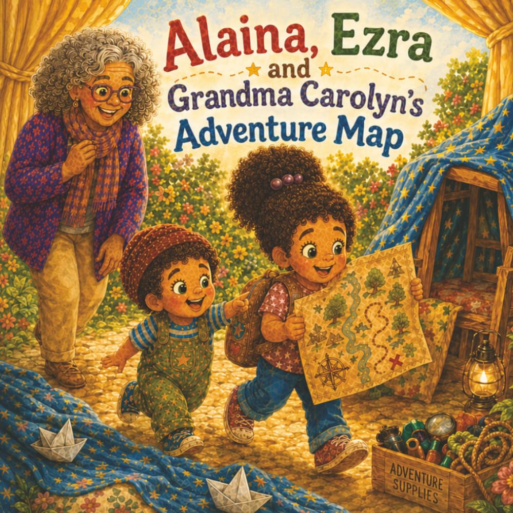 Alaina, Ezra and Grandma Carolyn’s Adventure Map: A Warm Story About Siblings, Grandma and Everyday Imagination.