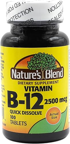 Nature`s Blend Vitamina B-12 2500mcg Tabletas 100 ct