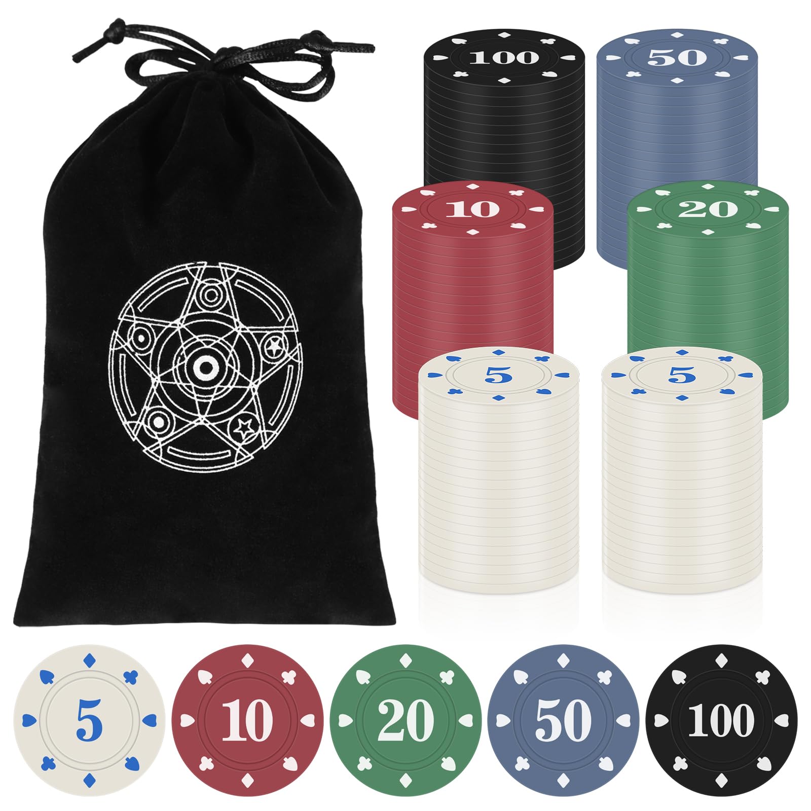Zocipro Lot de 120 Jetons de Poker
