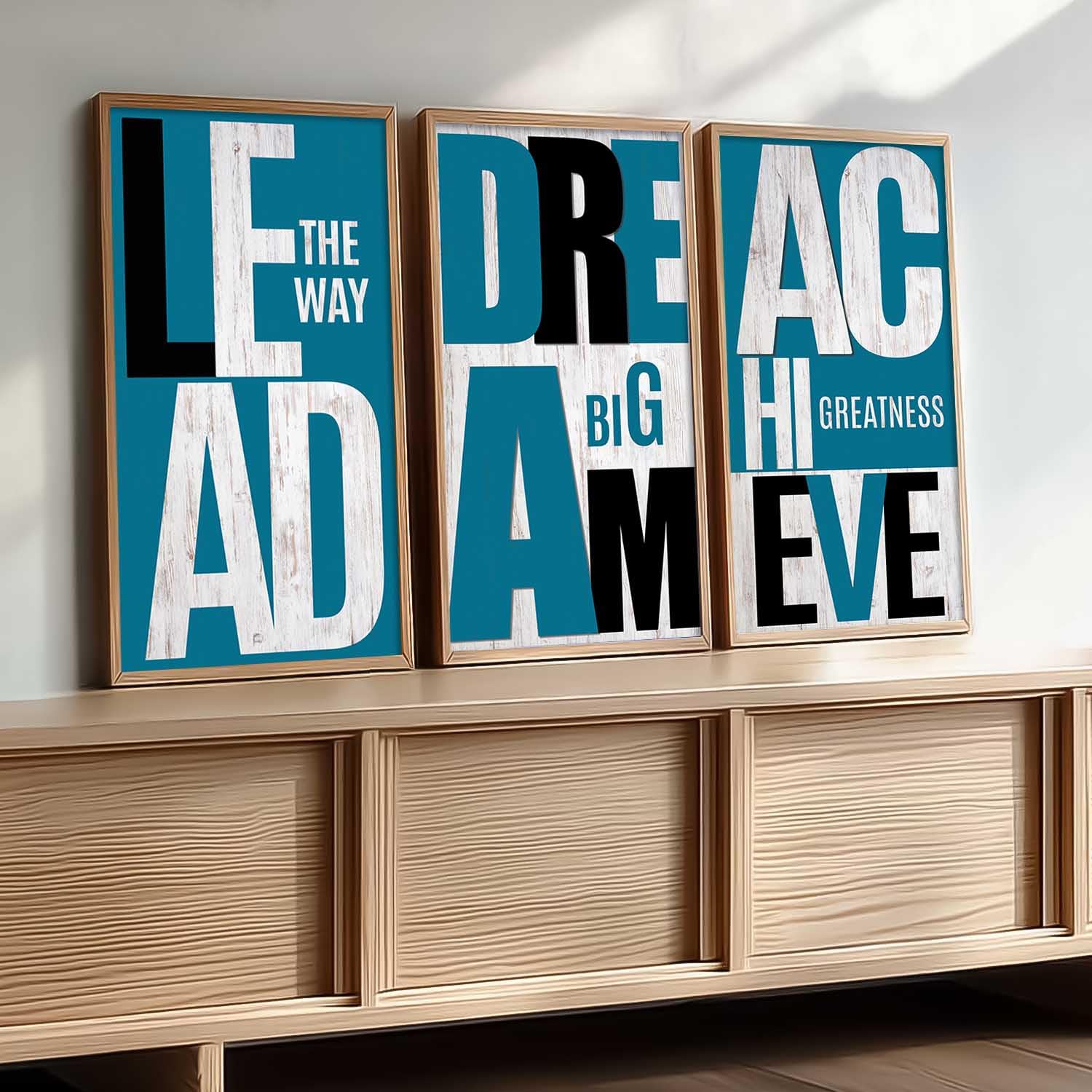 Motivational Wall Art - Set of 3 Framed Prints -21