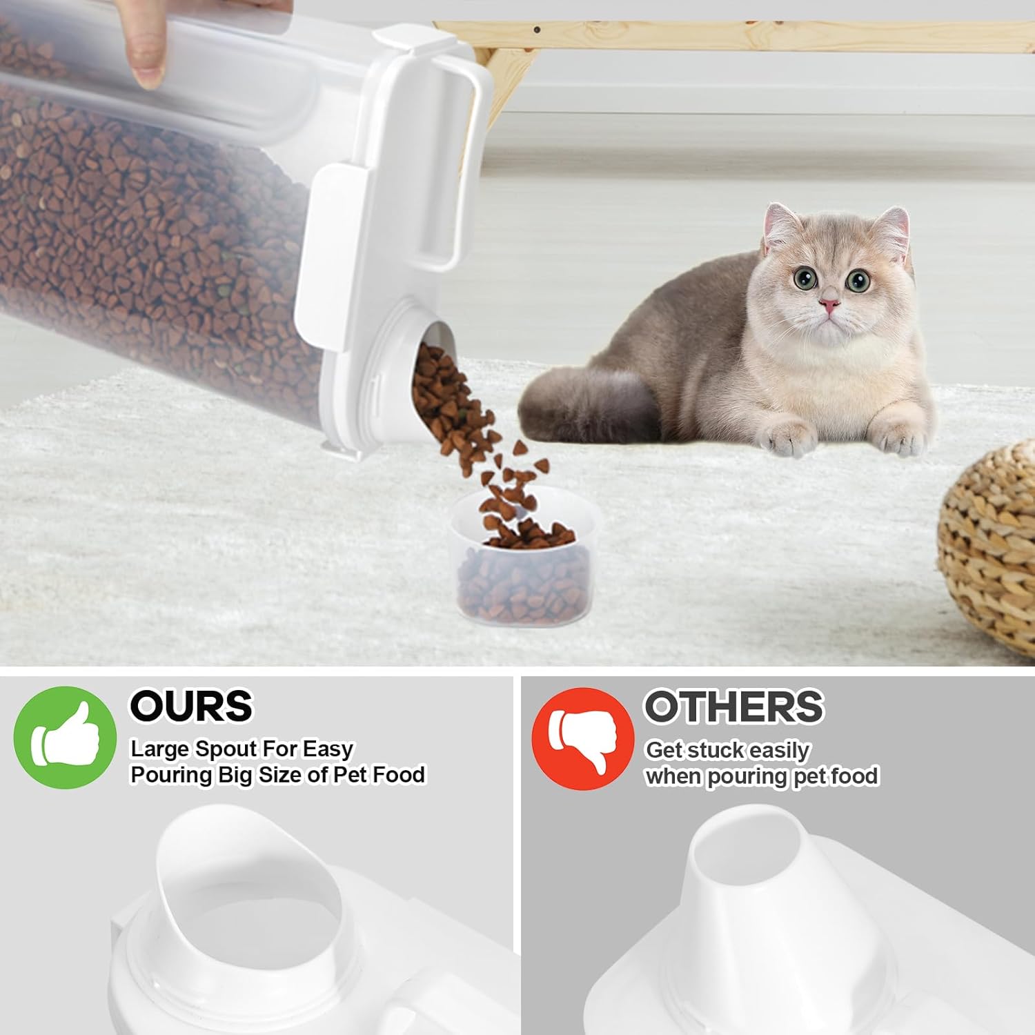 Plastic Cereal Storage Bins And Dispensers TBMax Dog Food Stoage