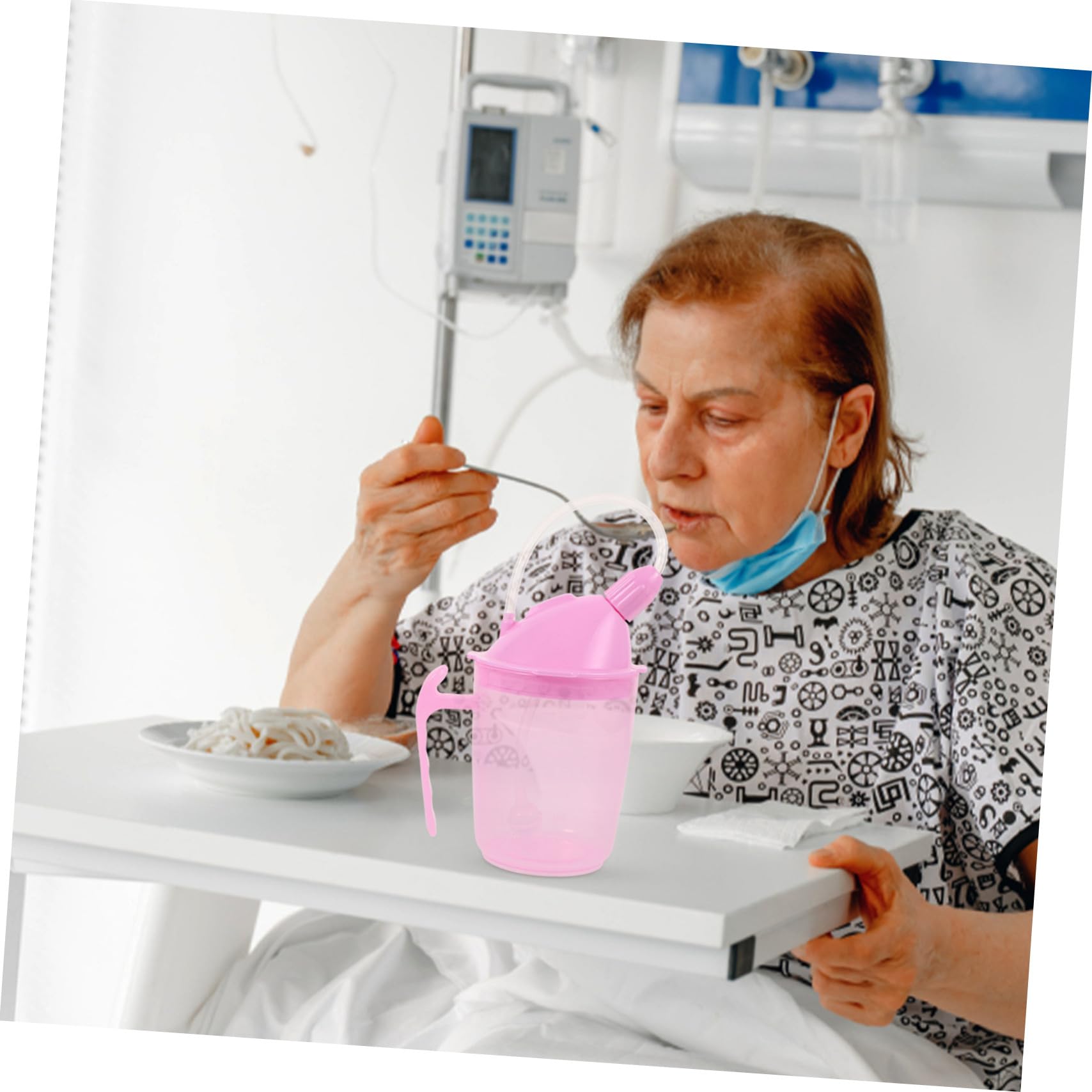 Vaso De Alimentación Para Mayores y Discapacitados Prueba De Derrames Fácil De Usar