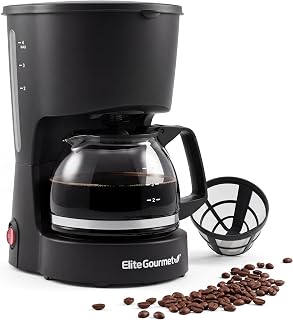 Elite Gourmet EHC4128 Automatic 4-Cup Drip Coffee Maker, Black