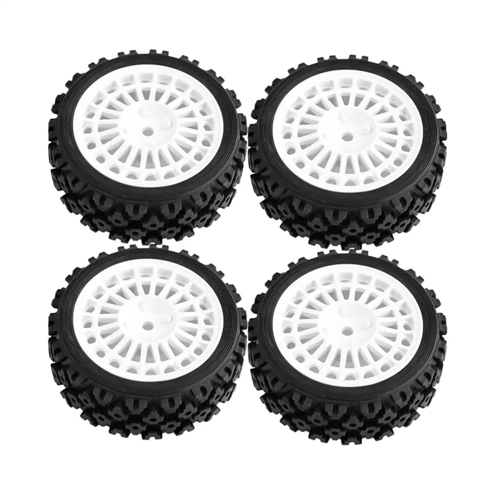 para Tamiya para TT01 para TT02 XV-01 XV02 para HPI 1/10 4 Uds Neumáticos Ruedas Planas para Rally Universal RC Coche DIY Accesorios Reparación Juego NeumáTicos Ruedas RC