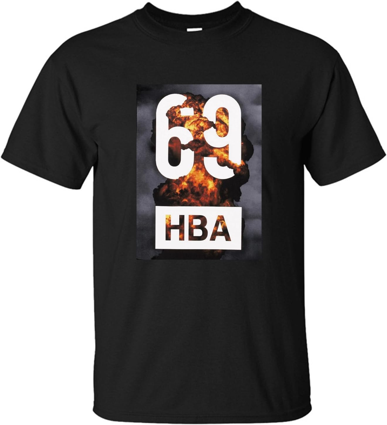 KIEE Men's Air 1969 Explosion HBA Short Sleeve T-shirts black L
