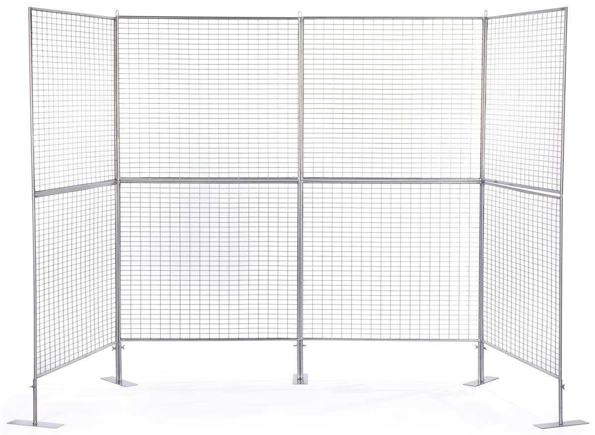 Displays2go Art Display Grids, Floor Standing, Double Sided, Metal Mesh