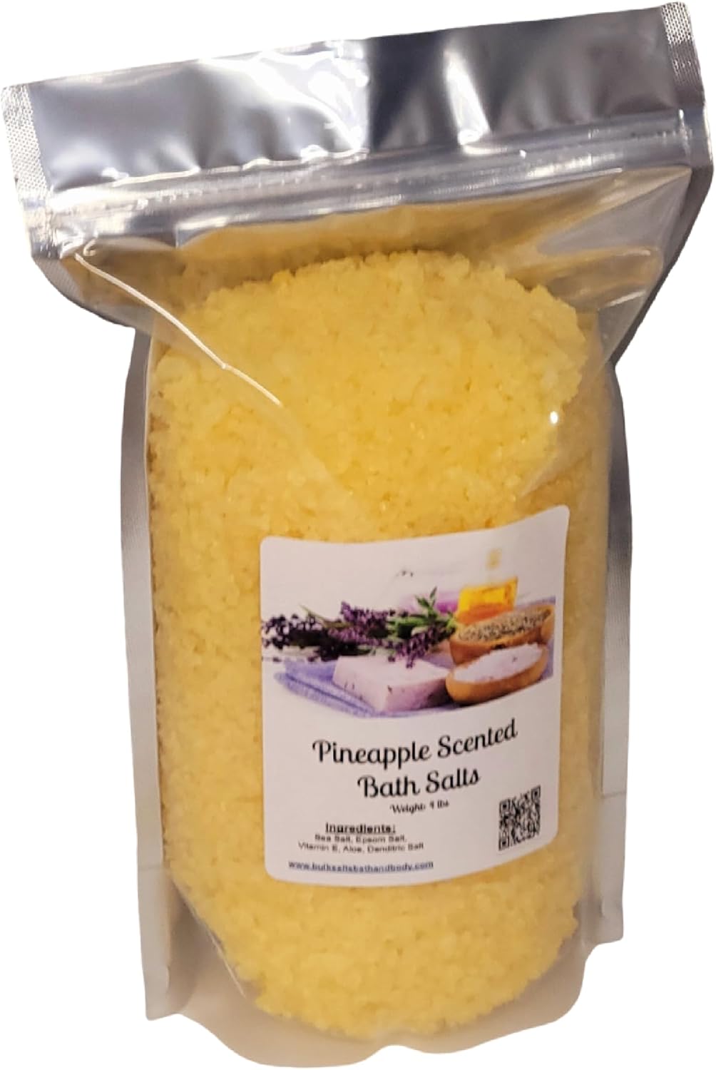 Bath Salts | 20lbs Bag/Box (320oz) | Pineapple Scent | Bathing | Body Care | Beauty | Relaxation | Spa