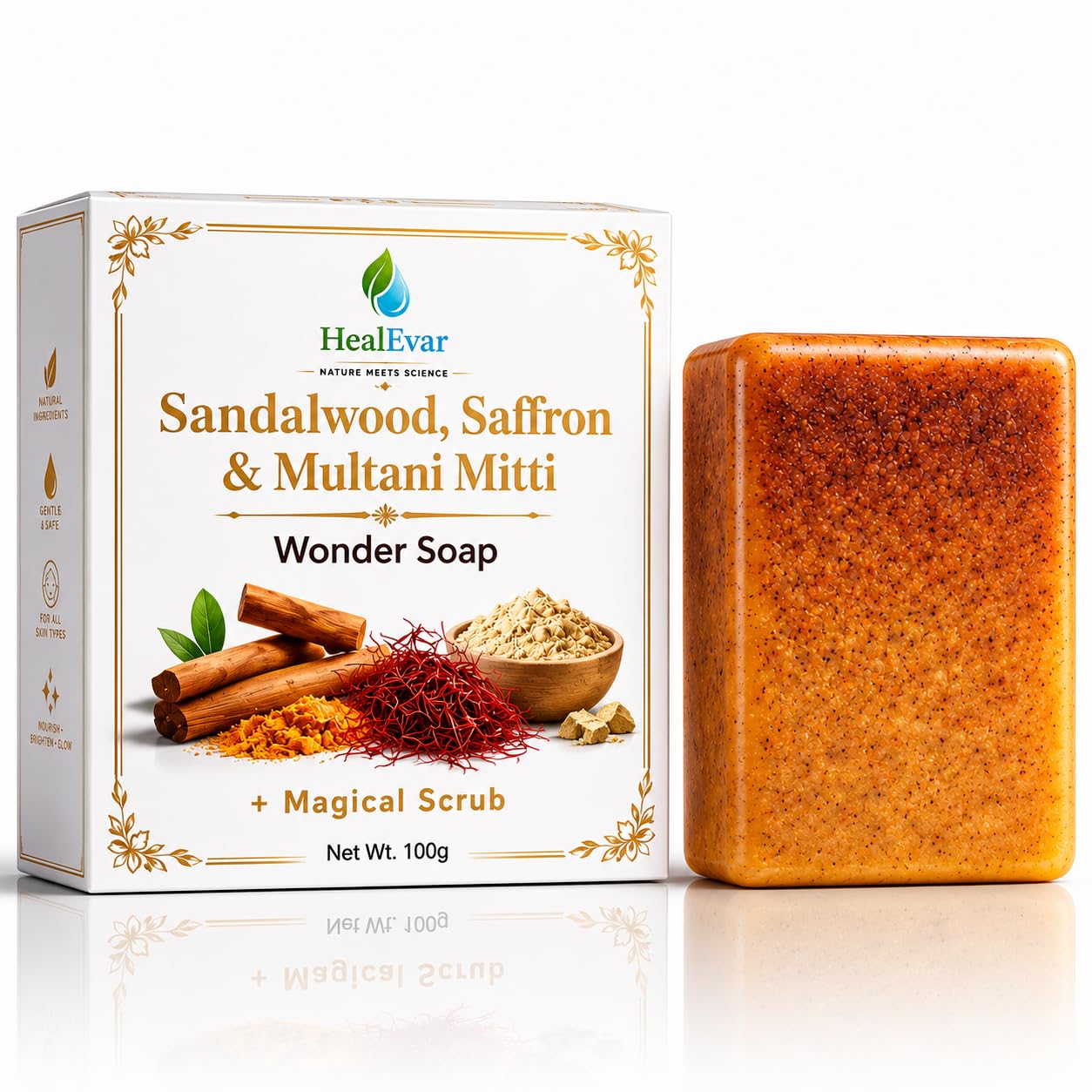 Magical Scrub Soap | Tan Removal & Skin Brightening Bath Soap | Herbal Scrub Soap for Glowing Skin | Handmade | For Men & Women | 100g | Pack of 1-image-30