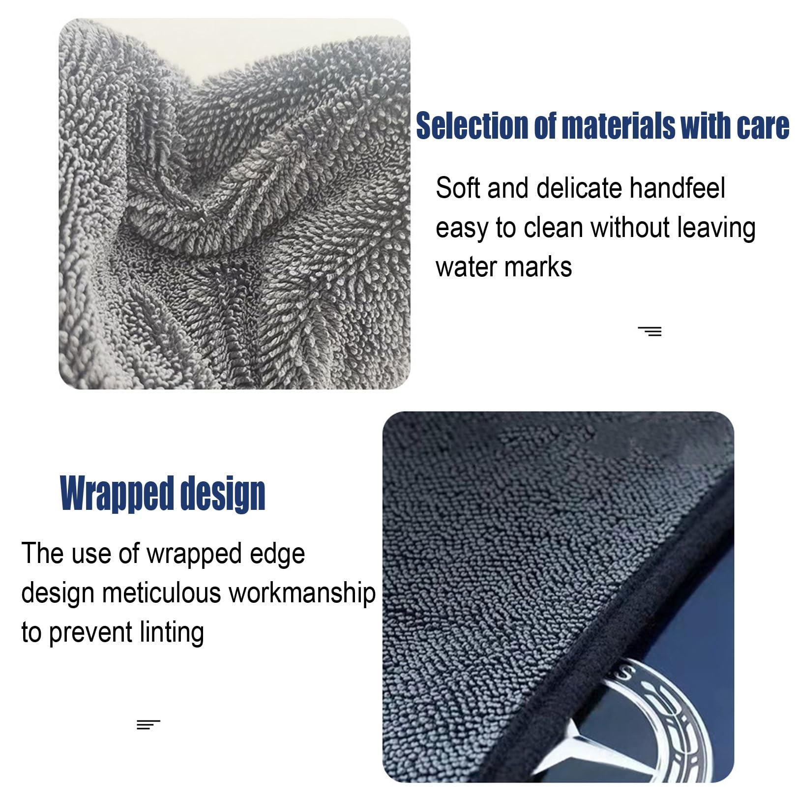 Microfiber Cleaning Towel Thicken Soft Drying Cloth Car Body Washing Towels Double Layer Clean Rags 60 160cm 24 — view 6