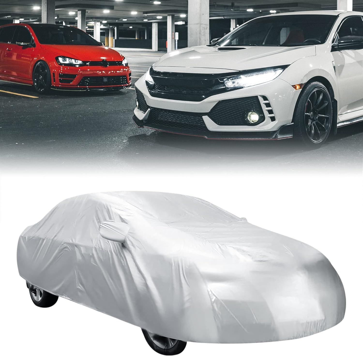 LUCKY-D Car Covers for Automobiles, 530cm*200cm*150cm Car Cover, Outdoor Full Cover, dust Prevention, ultraviolet-proof, Sun Protection, Frost and Snow Prevention, Bird droppings, Universal