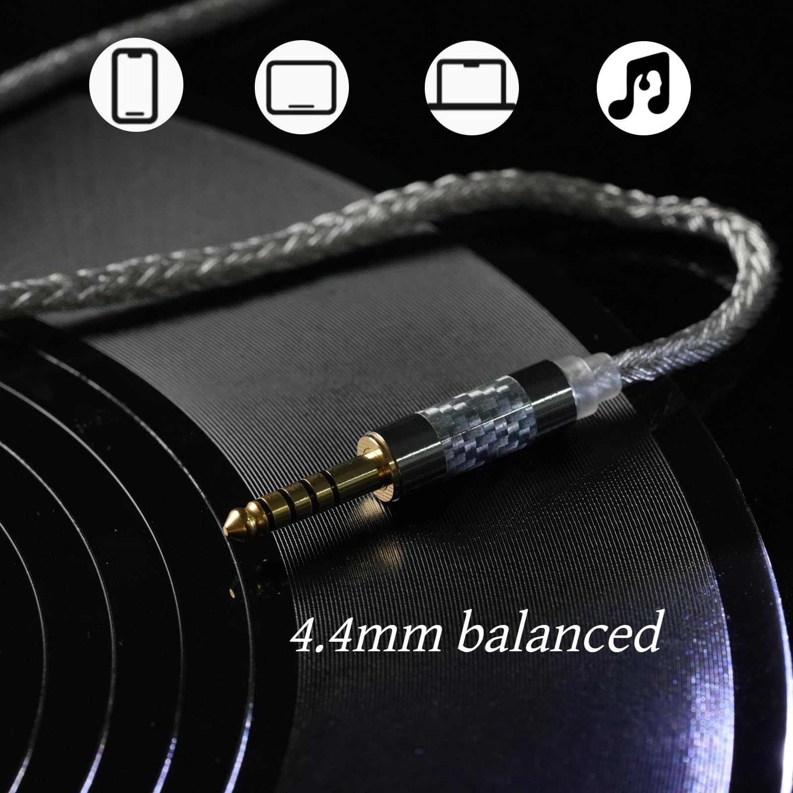 ZiSin ivipQ 2pin 4.4mmケーブル Amazon.co.jp: ivipQ 24コアインイヤーヘッドホンアップグレード