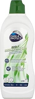 CARE+PROTECT ECO+ Dishwasher Gel - Eco-Friendly Dishwasher Detergent - Hypoallergenic - Free of Dyes and Phosphates - Degreasing and Rinsing Action-Effective in Short Cycles - 650 ml - Upto 38 Washes