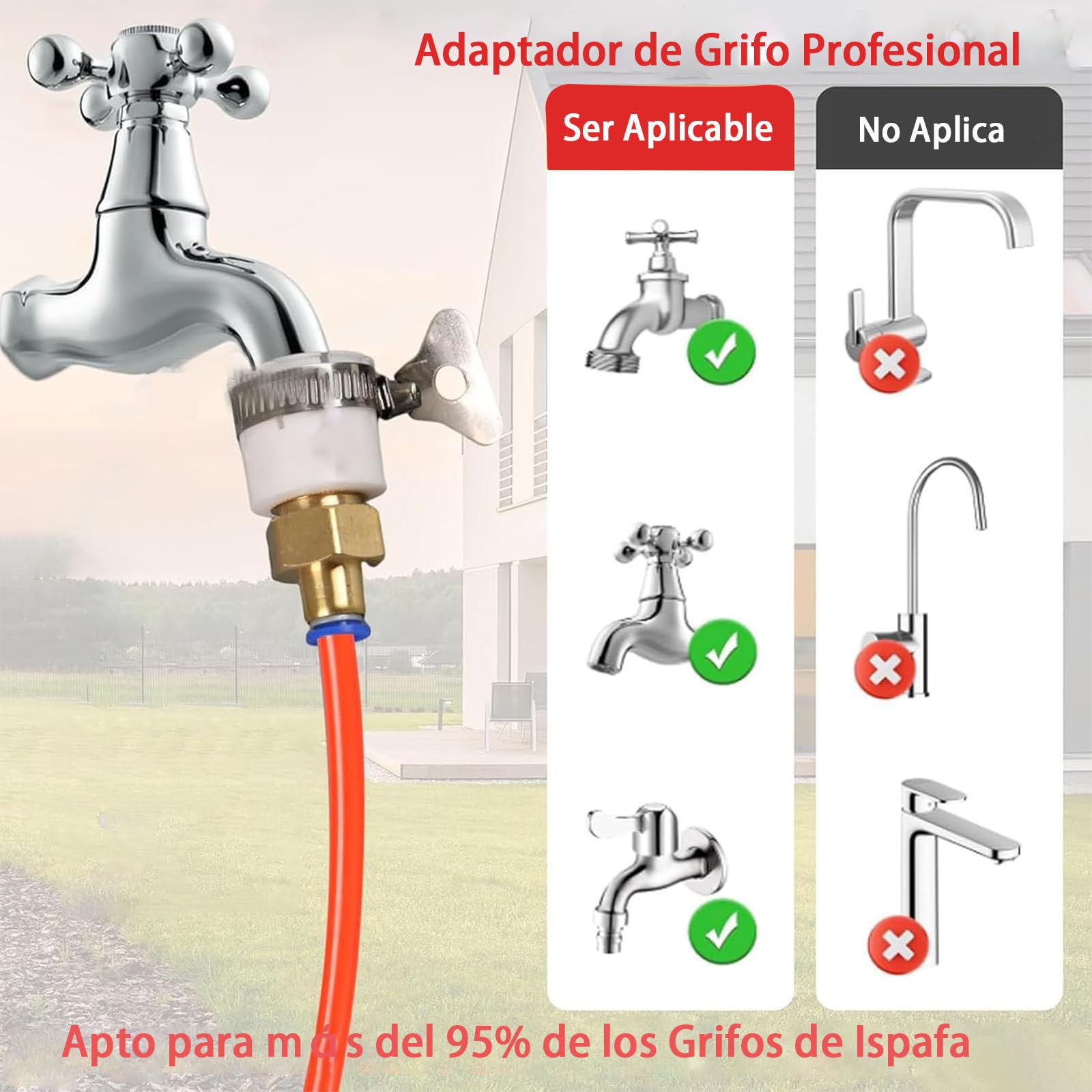Kit De Poste Alimentado por Agua De 30 Pies, Cepillo De Limpieza De Paneles Solares con Cabezal Ajustable, Equipo De Lavado De Ventanas con Mango Largo De Extensión(35cmbrushhead,3.6m)