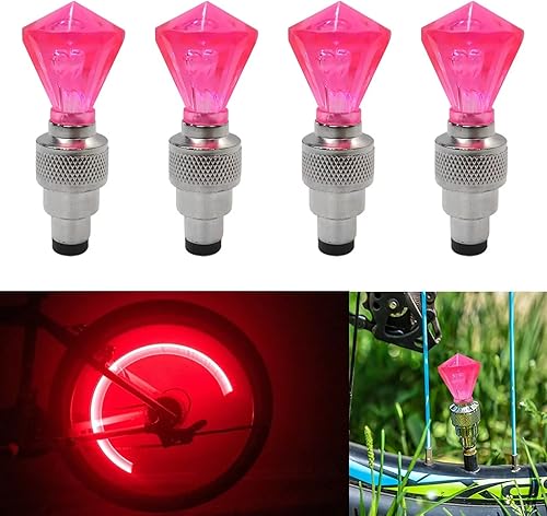 Miniatura 8 de 8 piezas de vástago de válvula en forma de GEM LED para rueda de automóvil, neumáticos de neumáticos, tornillos de vástago de válvula de aire, tapa
