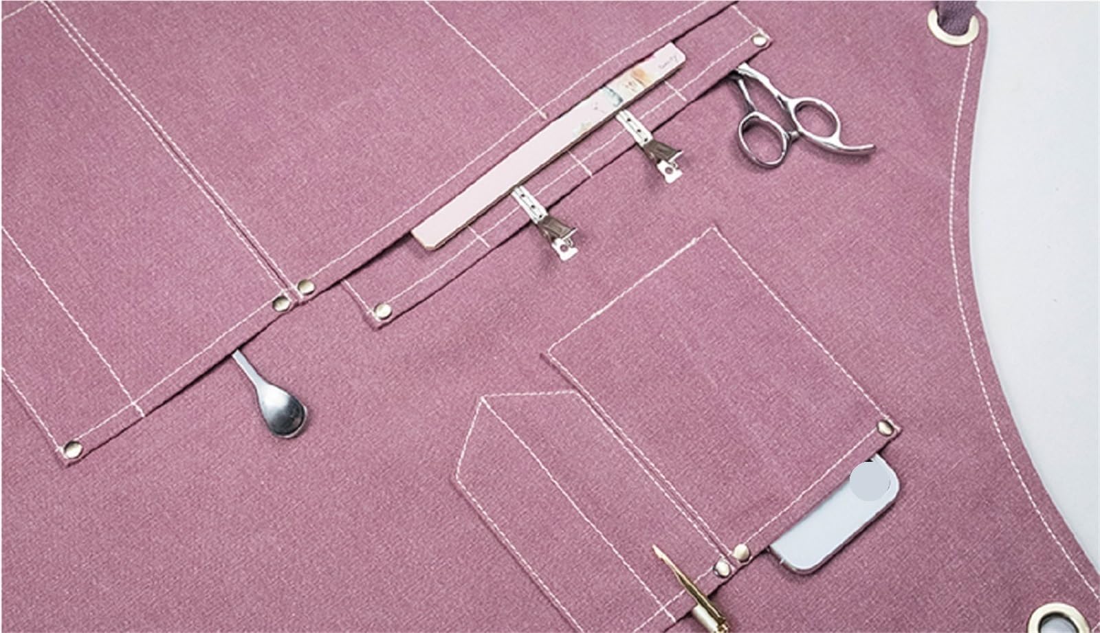 Delantal de cocina unisex con pechera lona ajustable for hombre y mujer, bolsillos for herramientas para Soldadura, Herrero