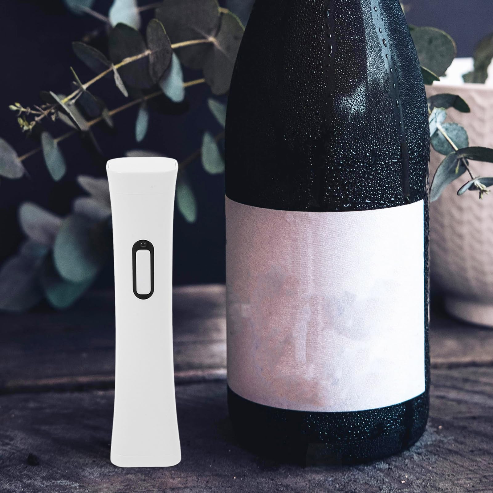 Abridor de Vino Eléctrico Blanco Abs, Compacto y Portátil