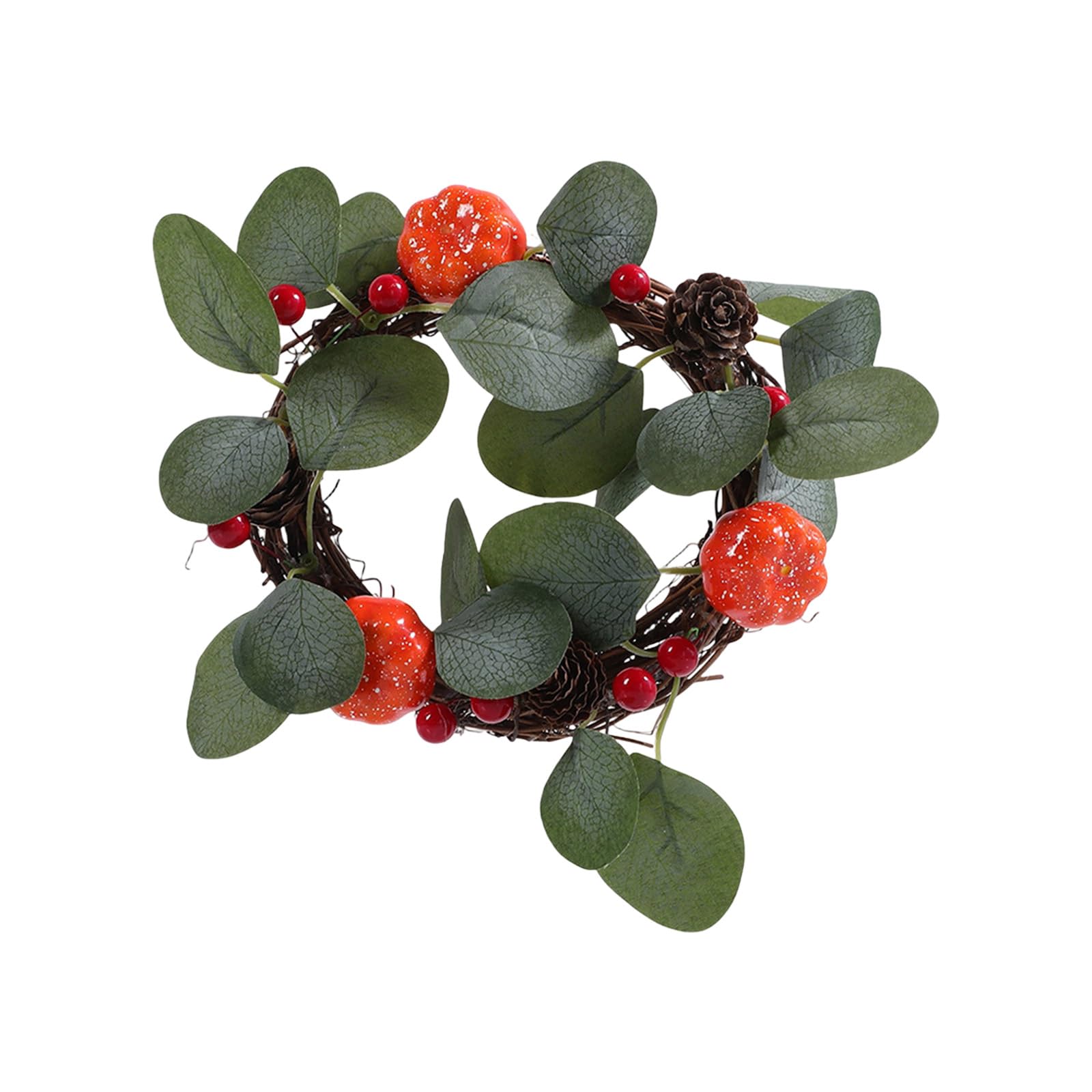 Nucelit Artistic Rattans Pinecones Wreath Decorative Piece for Space Enhancement Artificial Pinecones Wreath