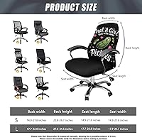 Vista 6 de Xoenoiee Pickles - Fundas para silla de oficina con estampado de corazón, funda elástica para silla de juegos de computadora, fundas universales
