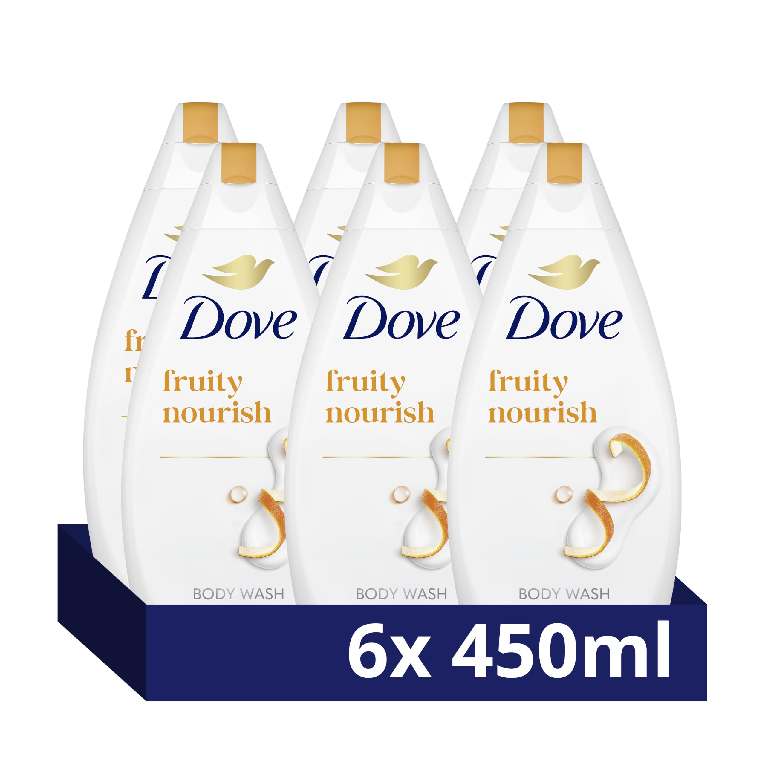 Dove Women's Fruity Nourish Body Wash 450ml White