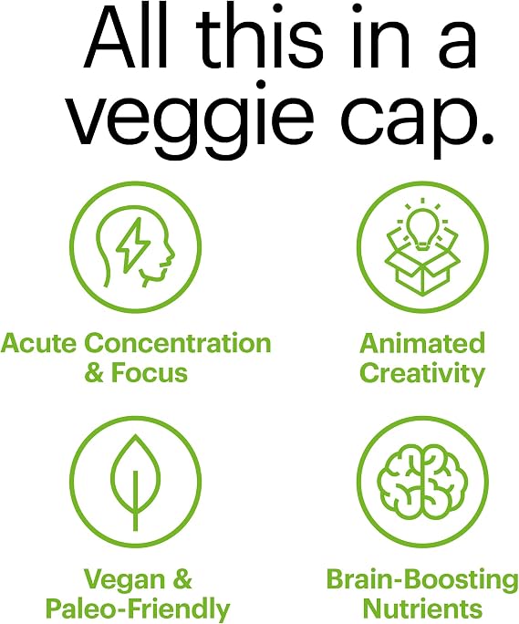 Wellthy Focus Cognitive Function, Focus, and Memory Supplement for Memory, Creativity, and Motivation (30 Days)