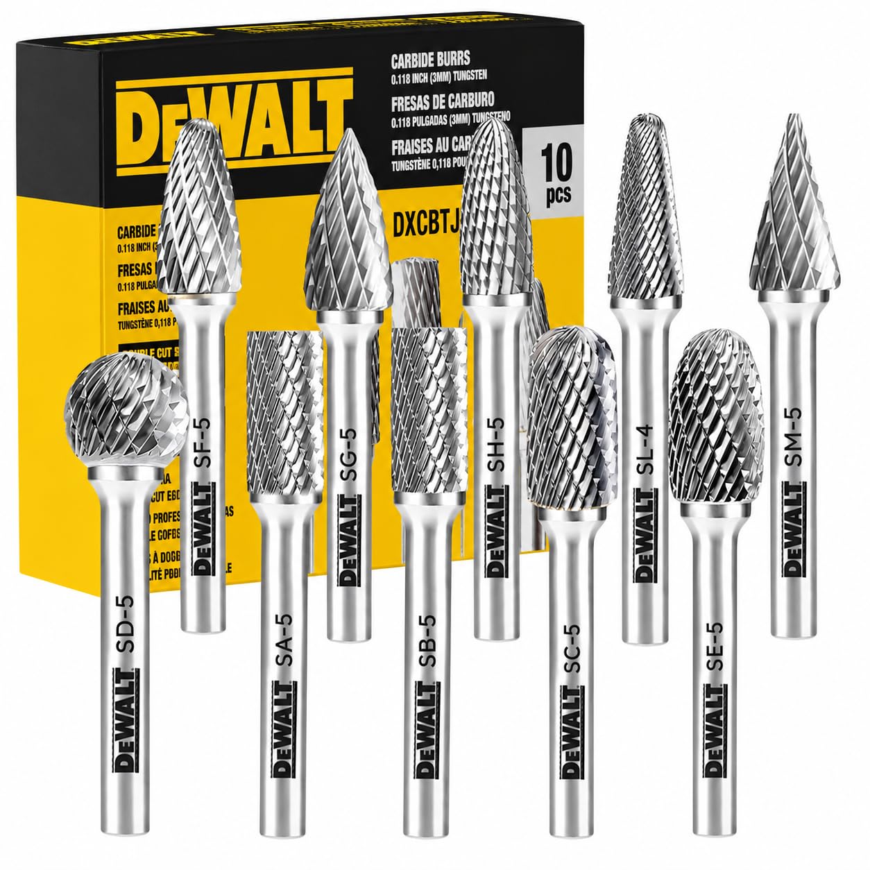 5 Pack DEWALT Carbide Burrs Size 3 with 1/4" Shank (DXCBTJ3-5) — Amazon image 12