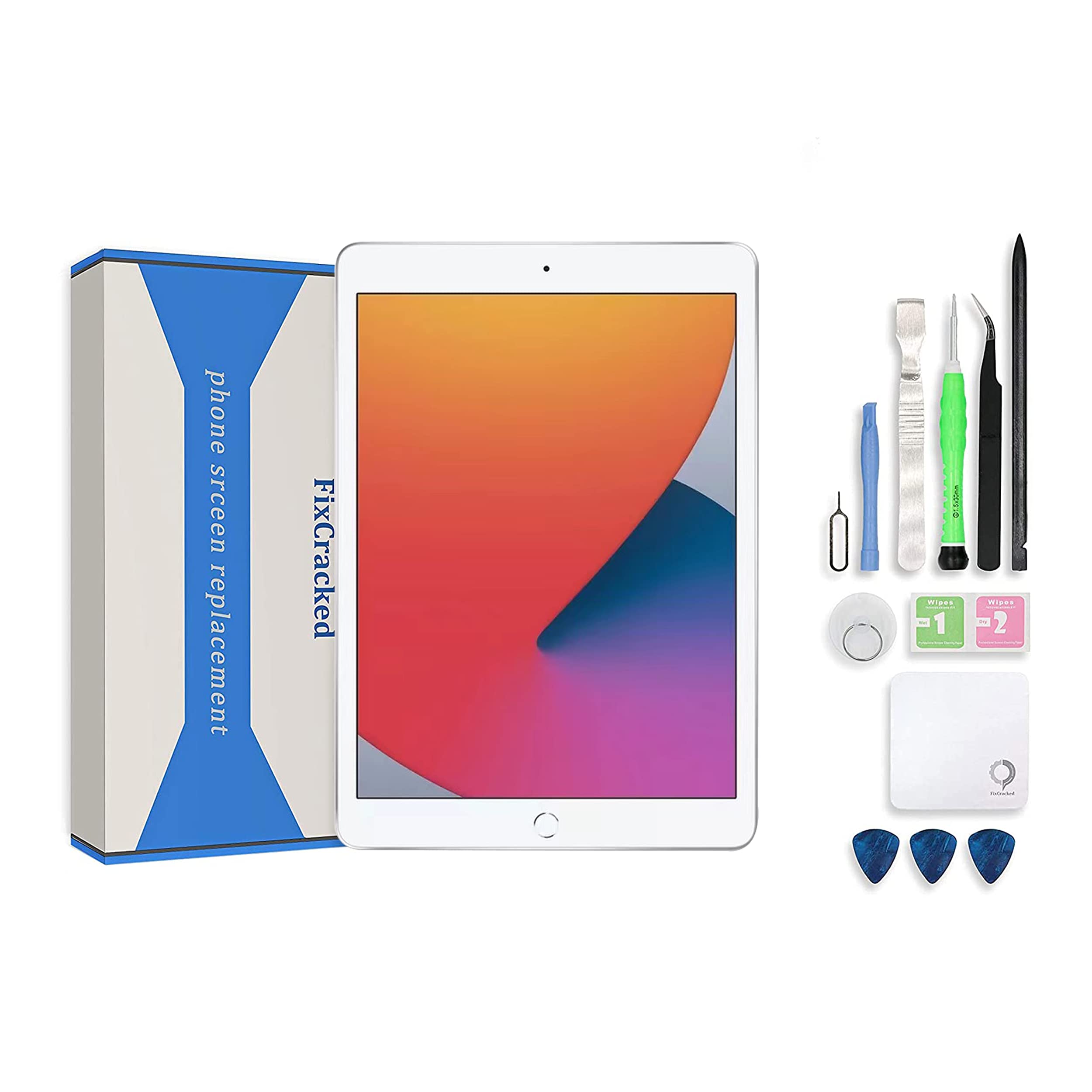 FixCracked Replacement LCD Screen and Glass Touch Digitizer for ipad Mini 4 with Professional Tool Kit（White）