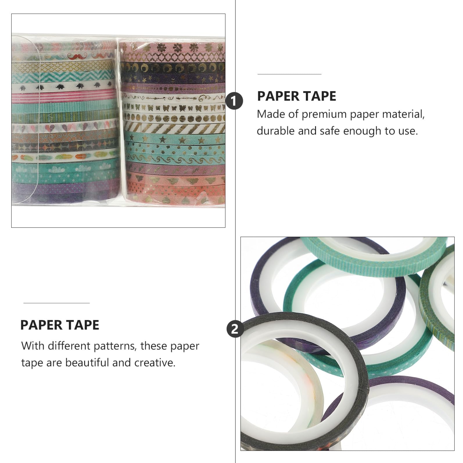 LALAFINA 144rollos Cinta Washi Decorativa Para Manualidades Tapes Adhesivas Multifuncionales Para Scrapbooking y Planificadores