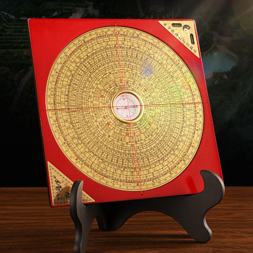 Brújula China Antigua Portátil Roja de Hierro y Cobre para Exteriores | Estilo Retro, Ligera y Fácil de Usar, Orienta en Actividades al Aire Libre, Pieza de Colección