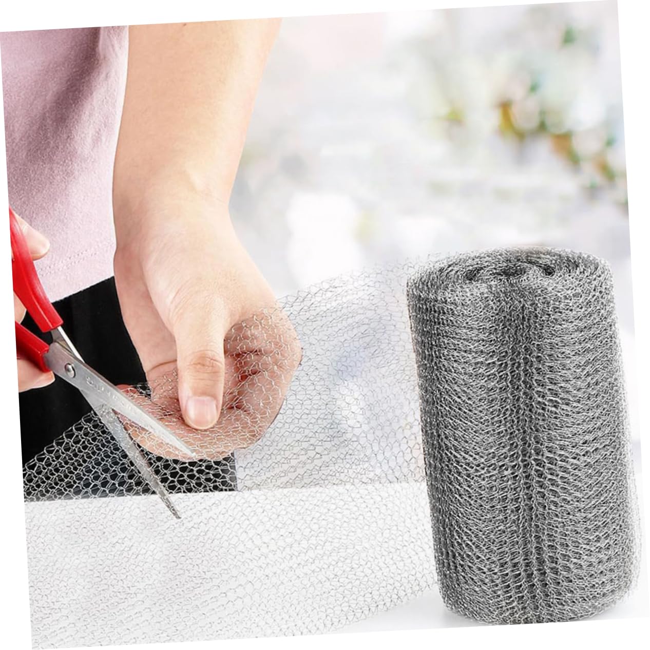 MAGICLULU 304 Stainless Steel Wire Mesh Fabric 5 x 100 Flexible Stretchy Hardware Cloth for Garden DIY Insect Screen Mouse Hole Filler Cabinet Door Vent Mesh