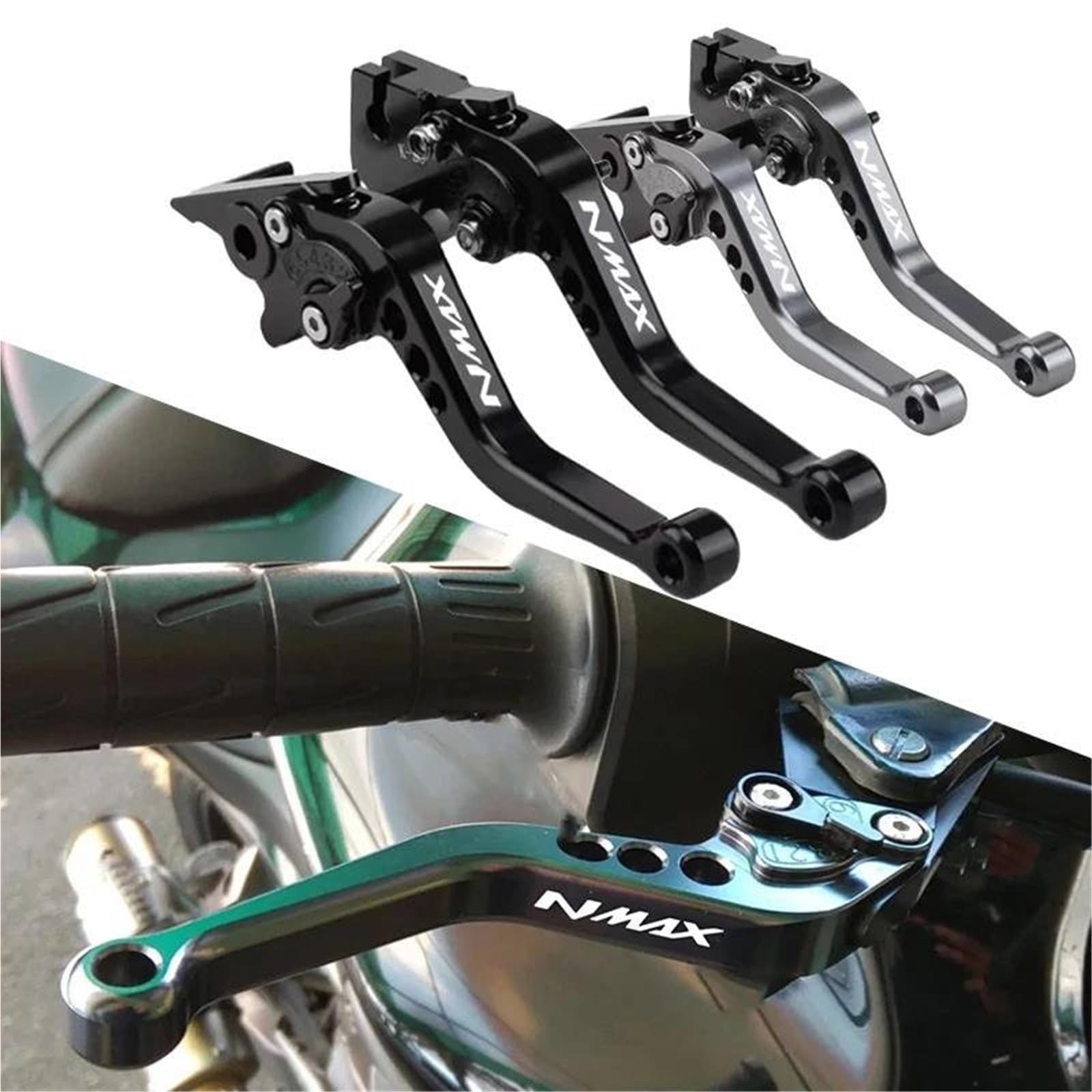 Moto Accessori Leve Freno E Frizione Regolabili Per Moto Per Yamaha NMAX150 NMAX125 NMAX 125 150 2015-2025. Manubrio In Alluminio Leva Del Freno E Della Frizione