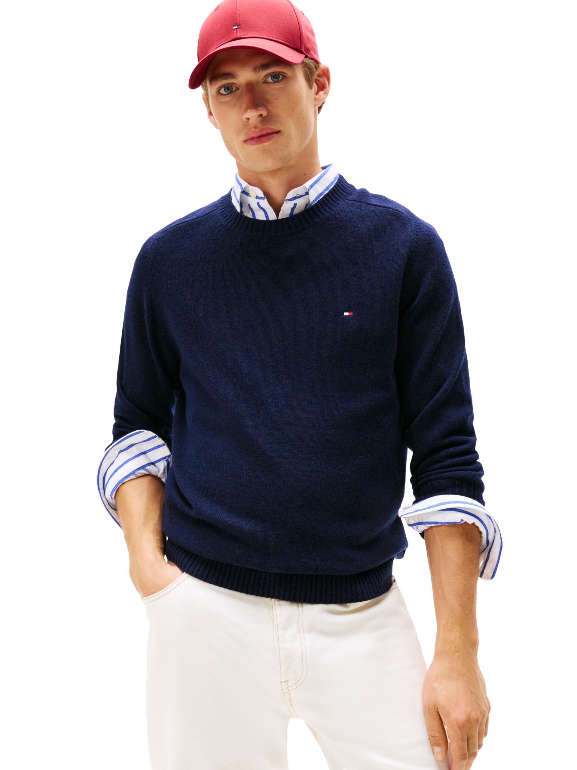 Men's Lambswool Crewneck Sweater Pullover