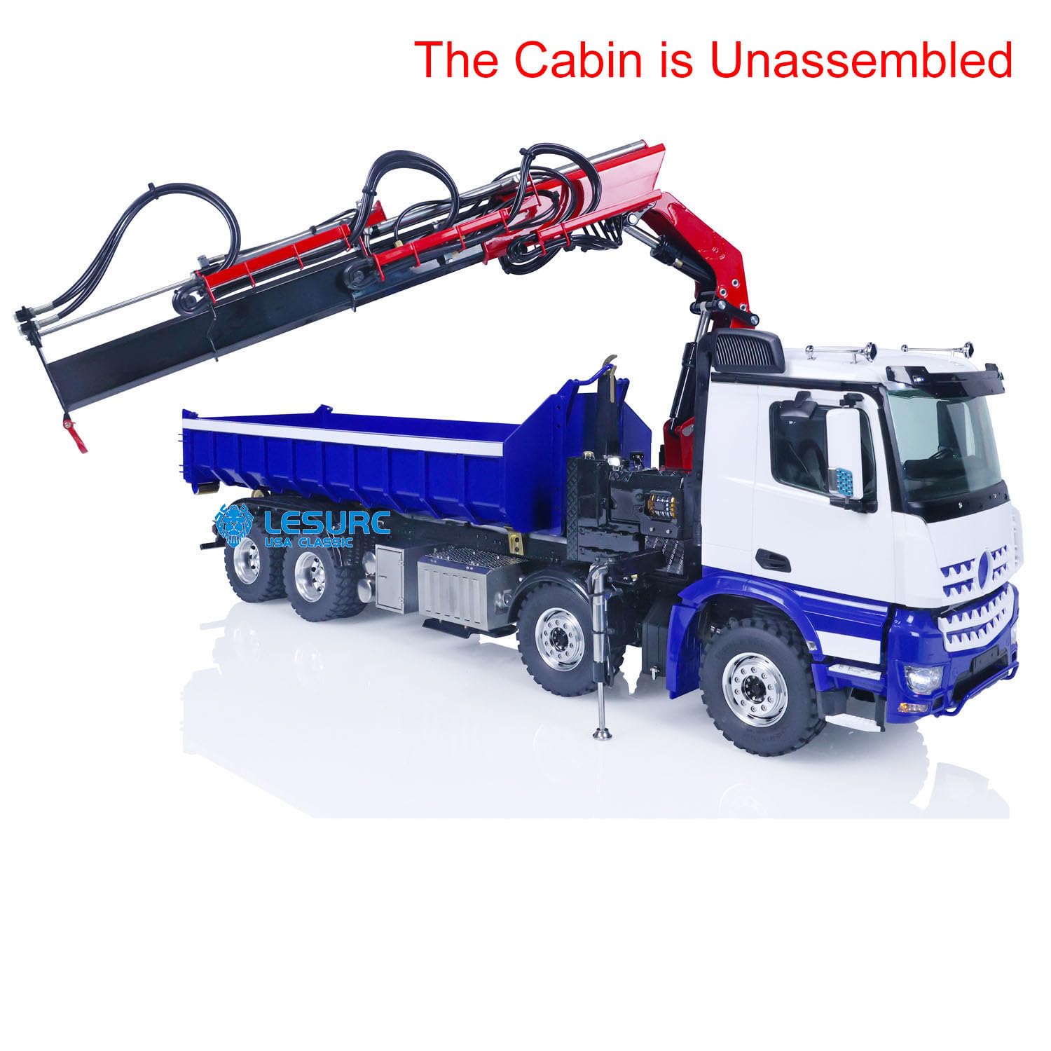 LESU wheelfun 8X8 1/14 RC油圧クレーンダンパートラック組み立てRC