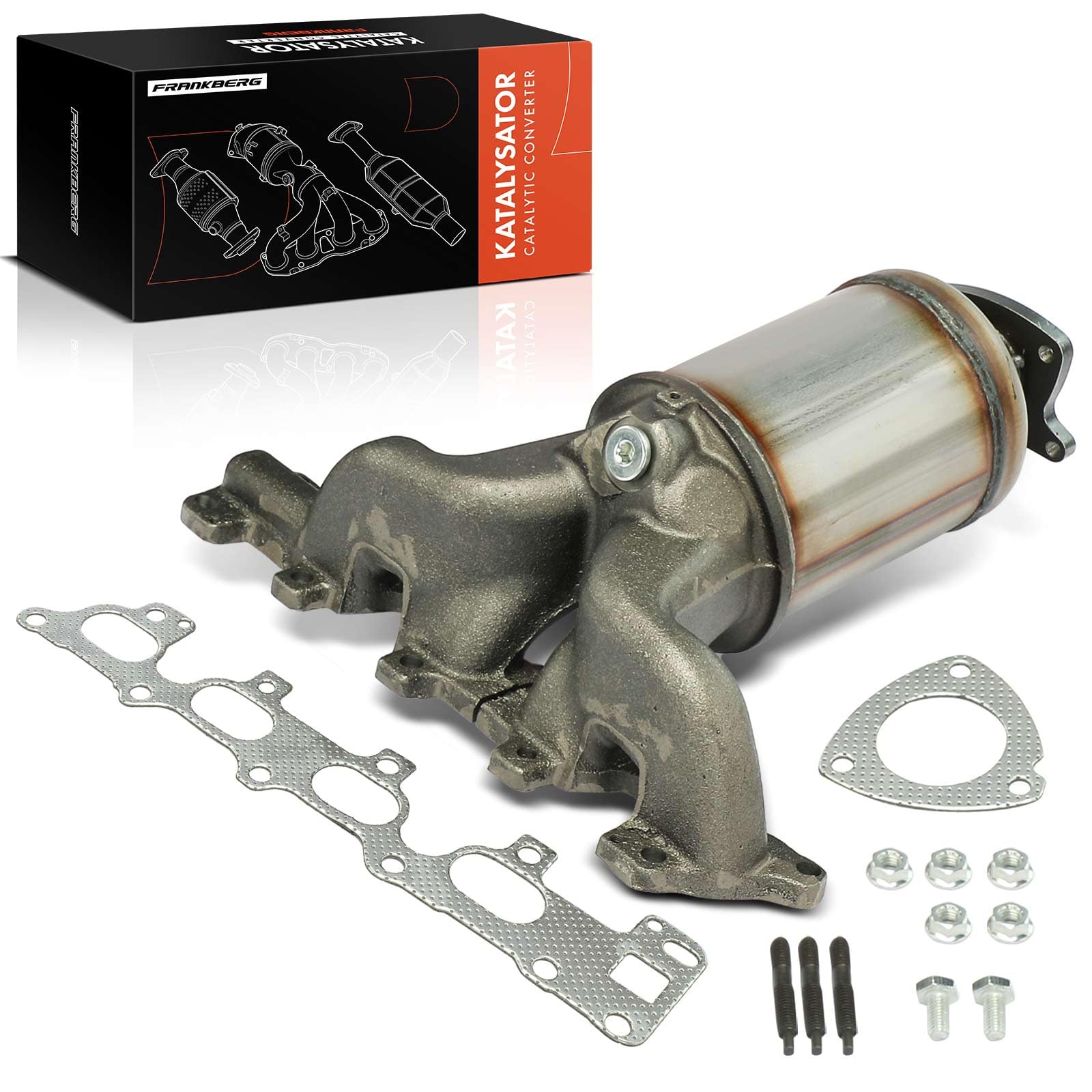Frankberg Catalizador Gasolina Compatible con Astra H A04 1.6 Astra H CaR.A.Van A04 1.6 Meriva X03 1.6 Zafira/Zafira Family B A05 1.6 Astra H GTC A04 1.6 Replace# 55559624,55567136