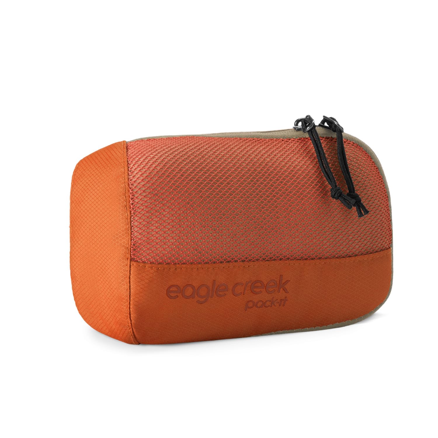 eagle creek Pack-It Reveal X-Small Packing Cubes for Travel - Durable, Water-Resistant Fabric with Angled Zipper Design and Full Front-Panel Mesh Window, Mandarin