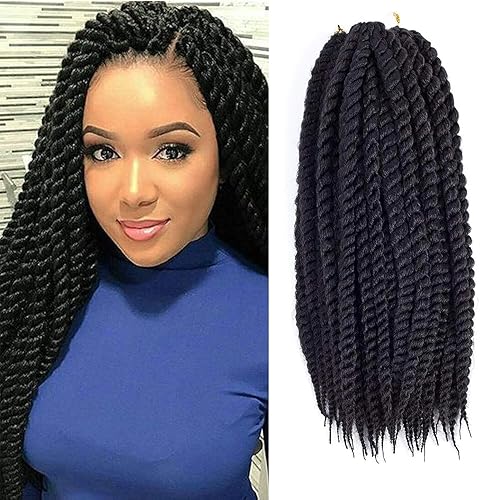 Miniatura 7 de Admutty Cabello de Ganchillo Havana Twist 6 Paquetes 12 Pulgadas Trenzas de Ganchillo Trenzas Senegalesas Cabello para Trenzado de Ganchillo (1B)