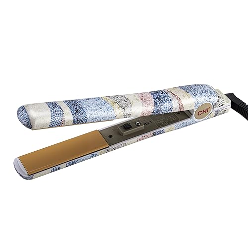 CHI Plancha plana de cerámica original para alisar el cabello platos de 1 pulgada  Arena azul  Plancha de pelo profesional modelo de salón