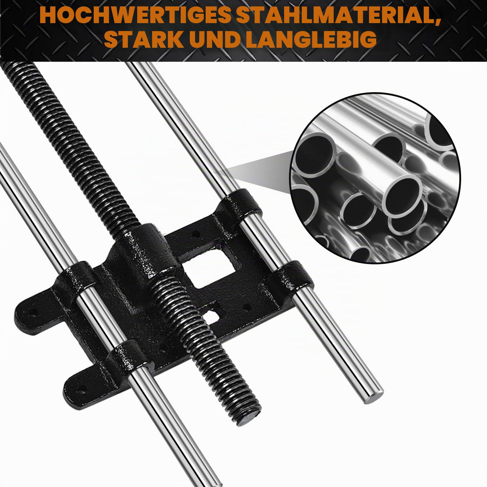 Cocoarm Hobelbank Schraubstock, 26,7 cm Vorderzange, Spannbacken für Werkbank, Tischlerbank Holz Zange Klemme, 10 kg | Leichter Halbrand aus Metall,10,7 cm Backenöffnung für große Werkstücke,passend für Holzwerkbänke und Maschinentische