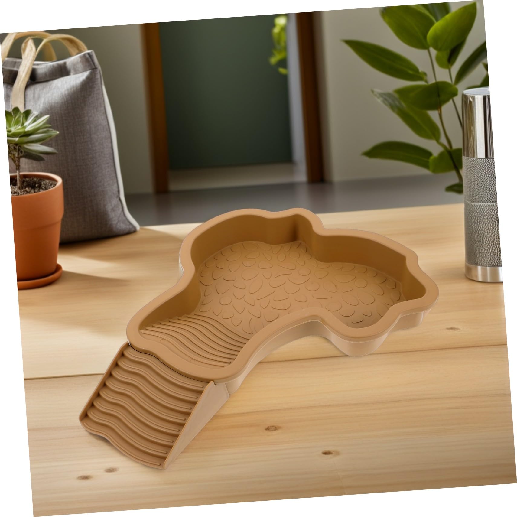 YARNOW Bañera para Tortugas Piscina de Baño con Rampa Externa y Plataforma de Descanso para Reptiles Hábitat Acuático