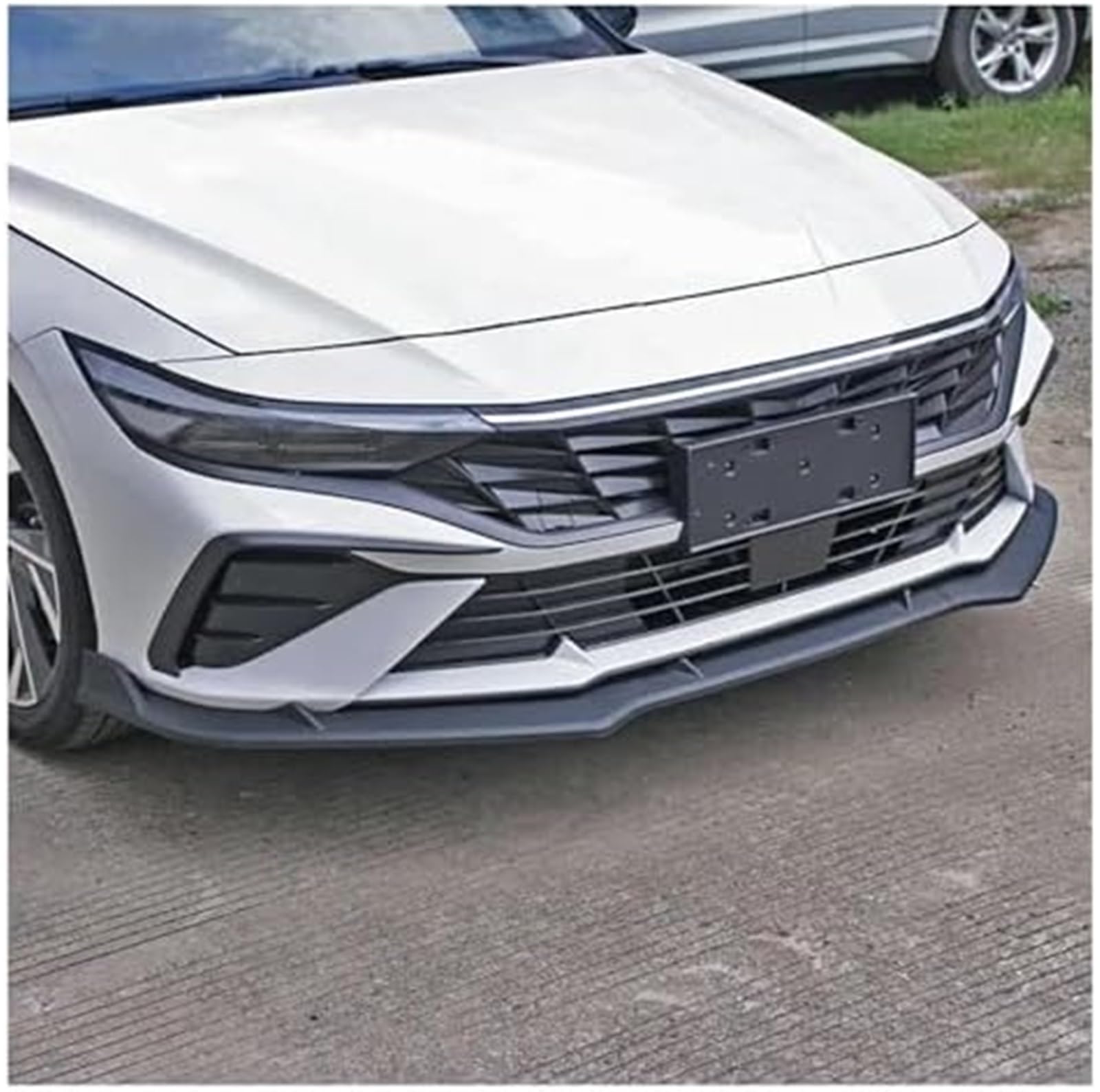 Splitter, dla Hyundai, dla Elantra, 2023 2024 2025 8. Generacja Air Splitter Car Body Kit Spoiler Czarne Spódnice Akcesoria Przedni Zderzak Lip Splitter (Matt Black) Spoiler samochodowy Splitte