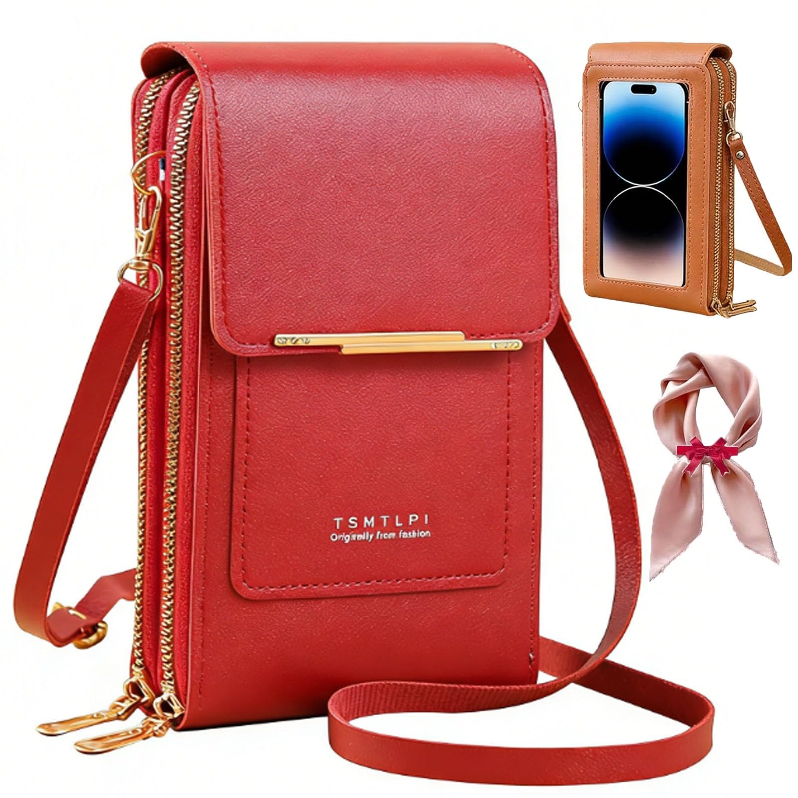 2026 Small Touchscreen Phone Crossbody Bag for Women,Anti-Theft Leather Messenger Bag Rfid Block Mobile Phone Purse — view 8