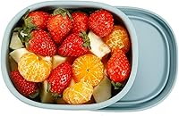 Vista 7 de PandaEar Juego de 3 contenedores de almacenamiento de alimentos de silicona con tapas, juego de loncheras Bento anidadas reutilizables, libres