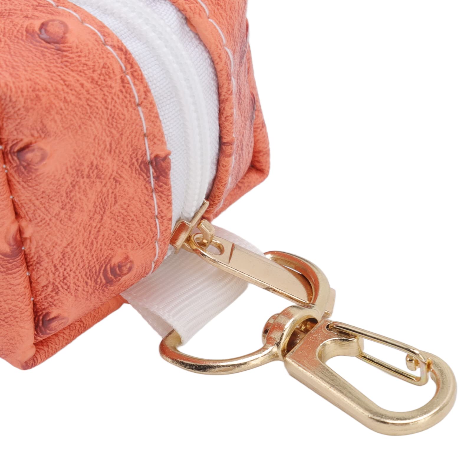 CHICIRIS Hundekotbeutelspender, tragbar, bequem, mit Reißverschluss, Orange