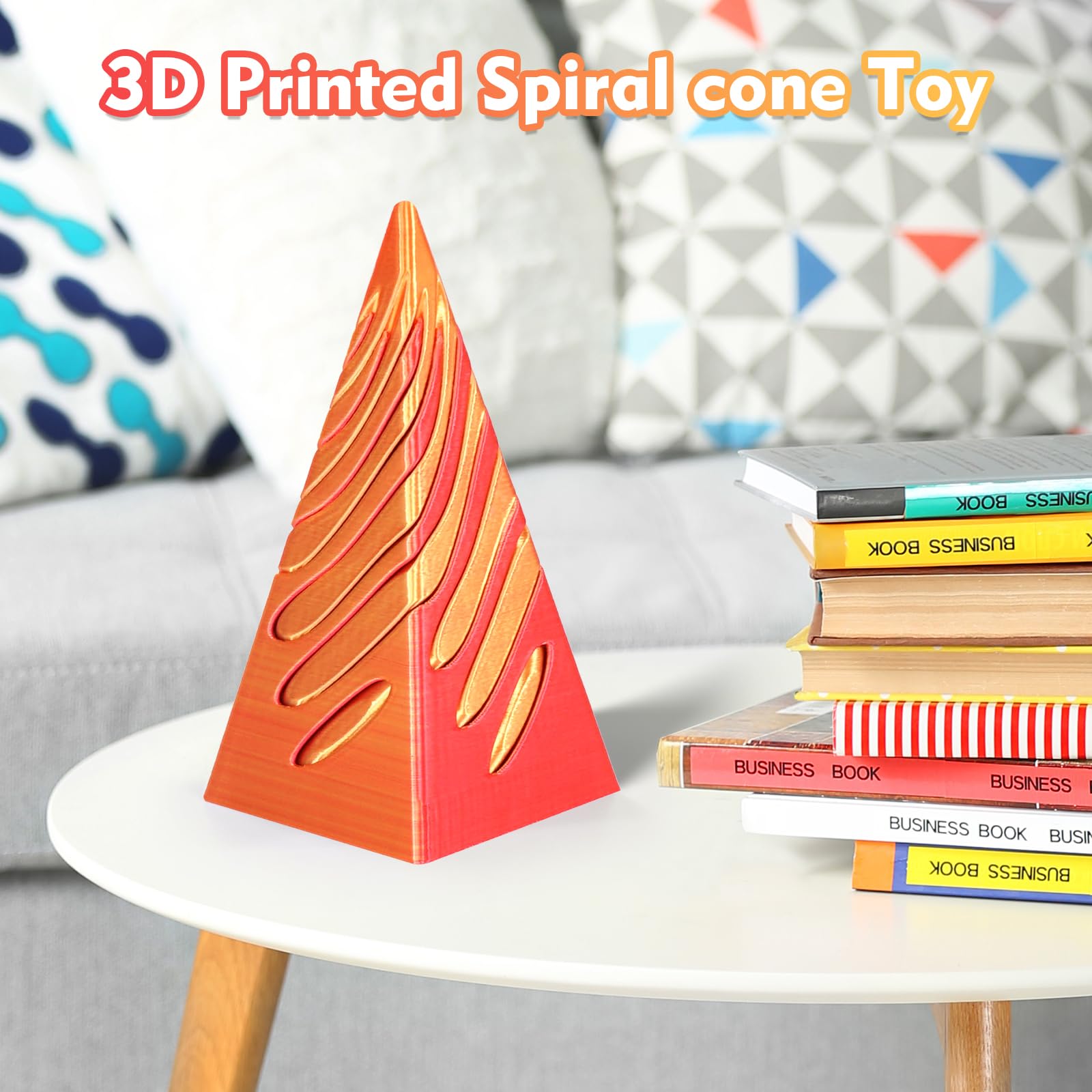 EHOTER Pyramide Impossible à Démêler - Jouet Anti-Stress 3D Rotatif Pour Adultes Et Enfants - Décoration Bureau Hypnotique