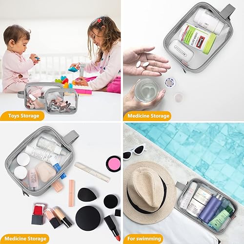 Miniatura 6 de GAGAKU Neceser de viaje para artículos de aseo de afeitado impermeable, 3_Gris