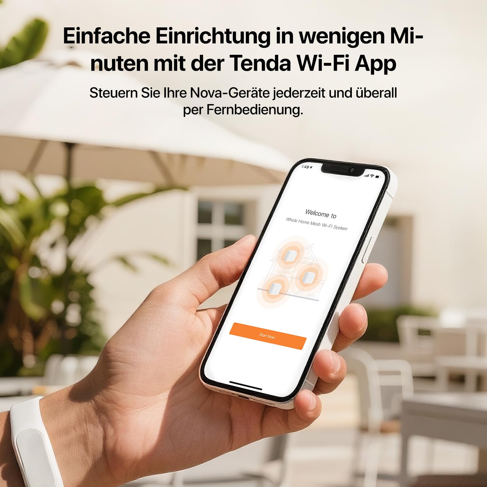 Tenda Nova MW5G Mesh WLAN System - AC1200 Dual Band Mesh Set - empfohlen für Häuser mit 3-4 Schlafzimmern - 6xGigabit Port - Ersetzt Router und Repeater- APP Steuerung - WPA2-3er Pack – Bild 7