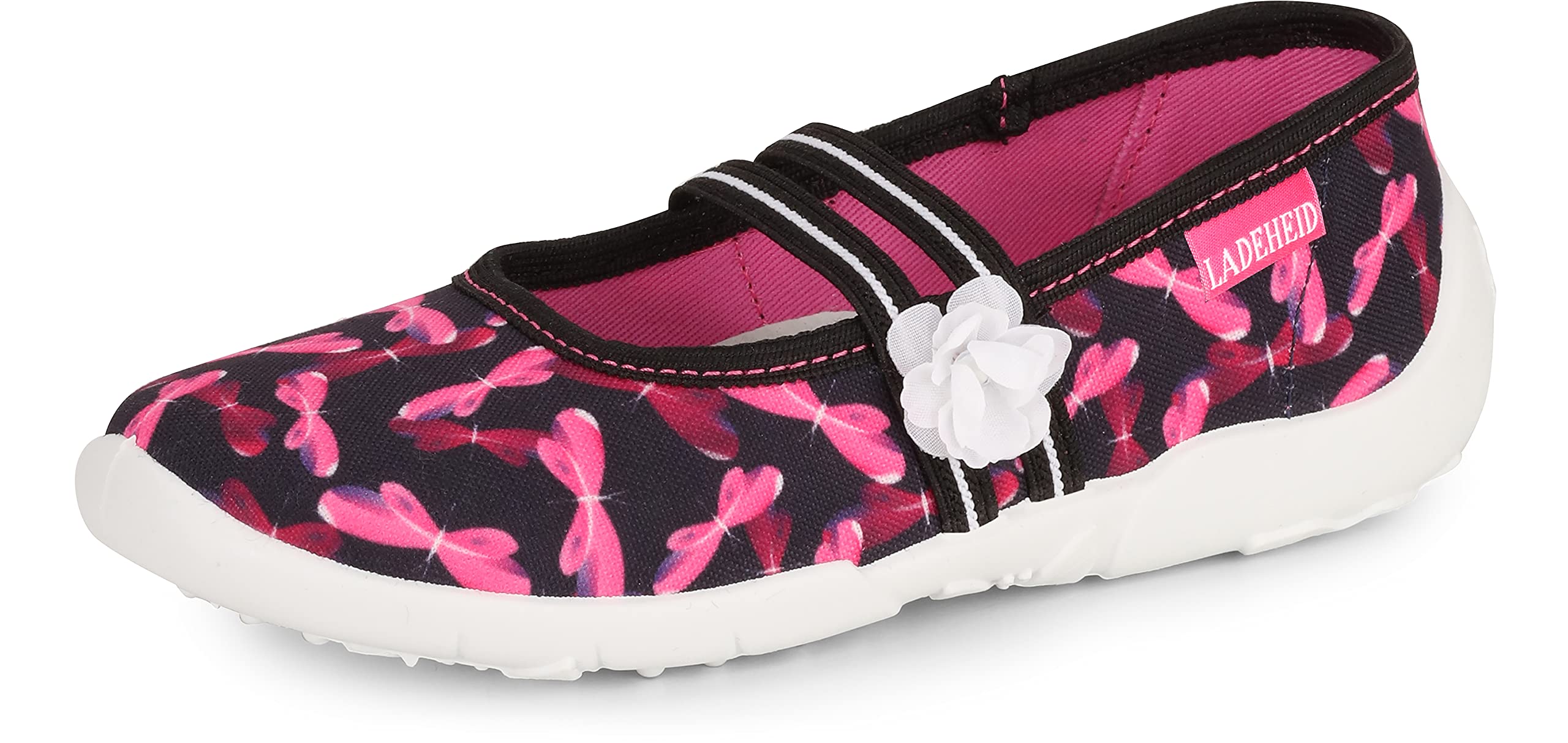 Ladeheid Mädchen Hausschuhe Ballerinas mit Einlegesohlen LAVI0005